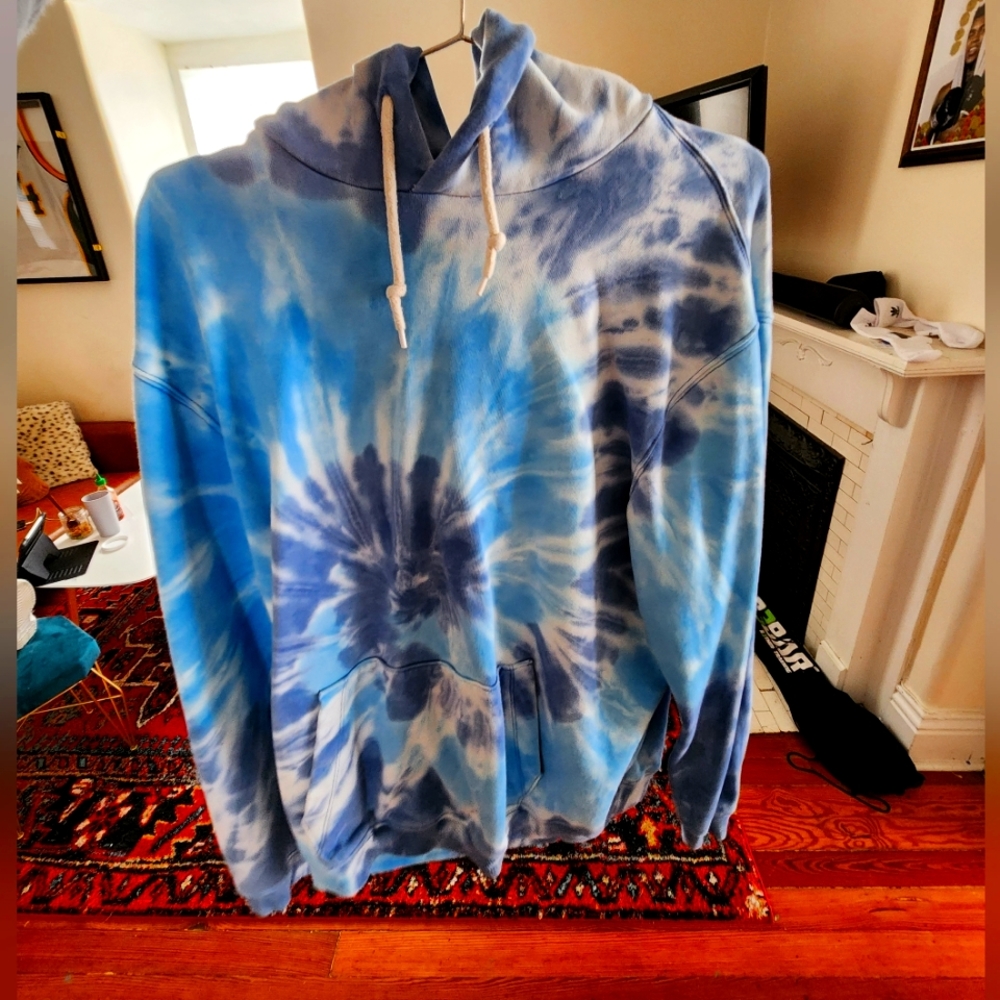 GAP Tye Dye hoodie. Blue. Men's large
